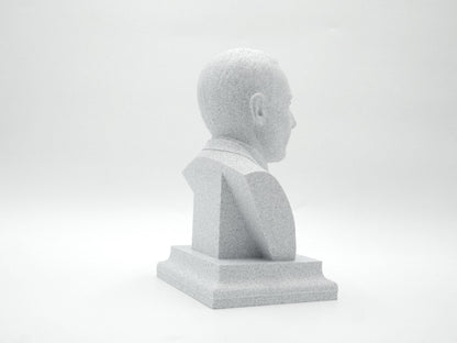 Oppenheimer Bust Sculpture – 3D Printed Physicist Statue For Home Office Decor