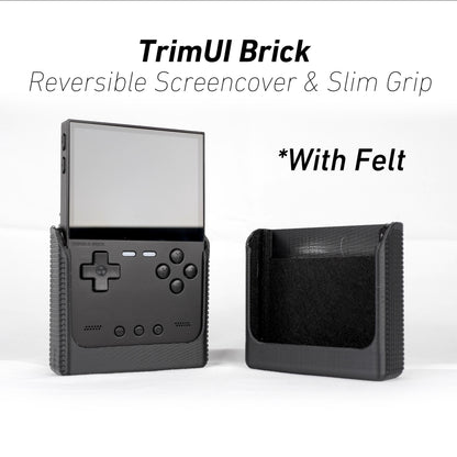 TrimUI Brick Reversible Screen Cover Slim Chin Grip Felt Screen Protector | Gaming Handheld Protection with Fun Textured Pattern for Fidgets