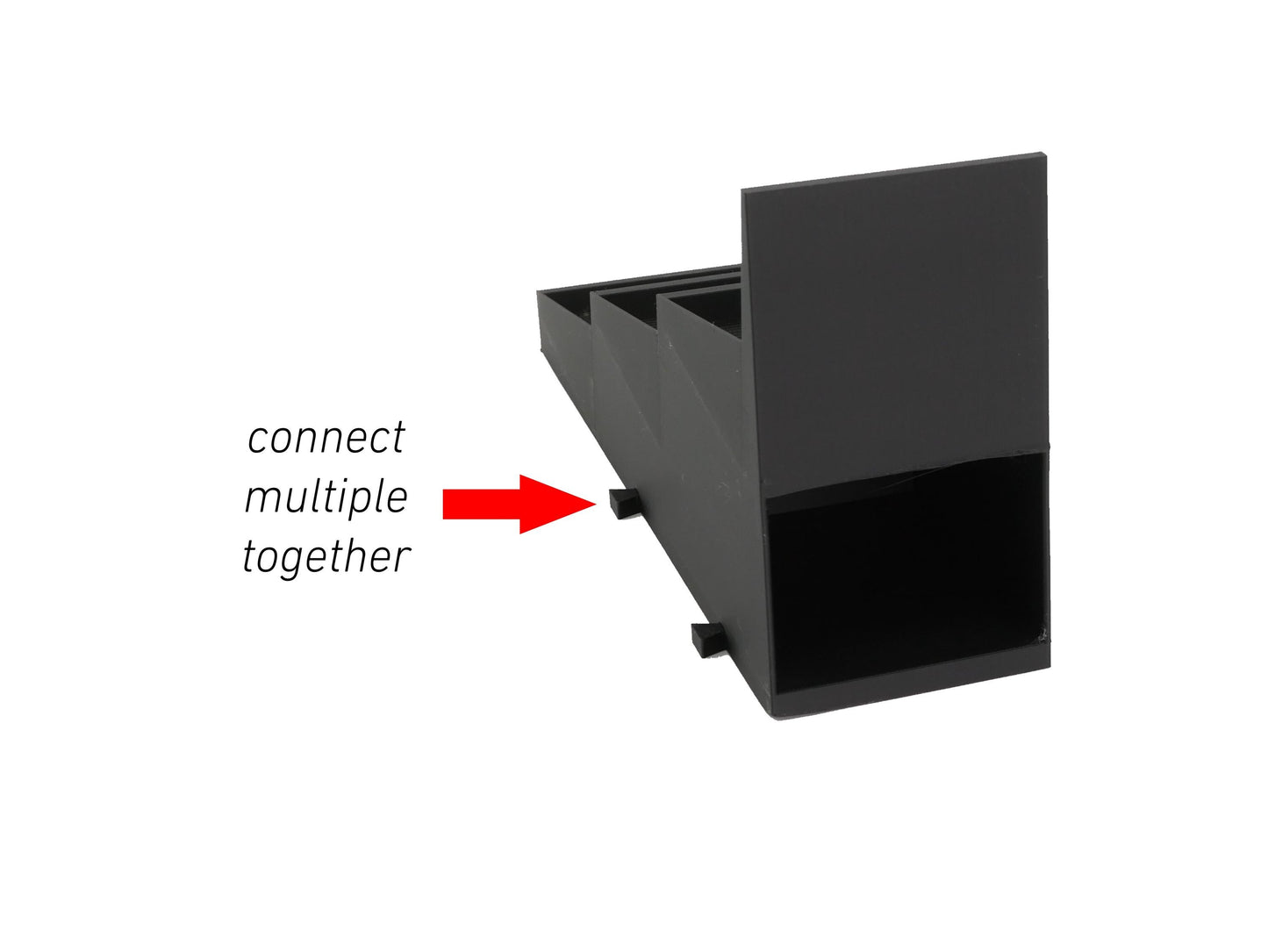 Modular TCG Display Stand – Fits 40/60/100 Card Decks – Expandable Tiered Organizer for Trading Cards & Game Tokens – Black by JCSFY