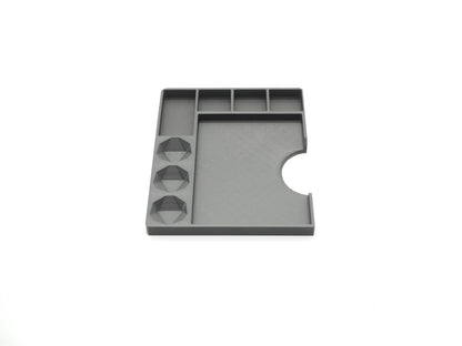 MTG Commander Tray with Dice Holder and Counter Sections | Organize Your Command Center D20 Case Box Sleeved | Magic Gathering The Land Mana