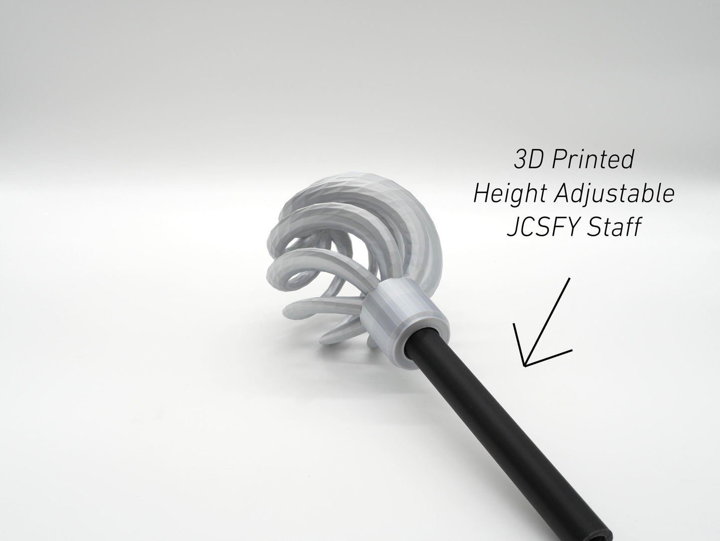 Sphynx Cat Head Staff Topper for Cosplay Wizard Druid Witch | Fantasy Feline Cane Kit Kitten Egypt | 3D Printed Magical Accessory by JCSFY