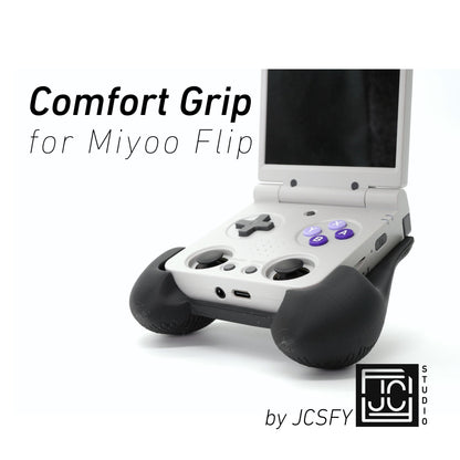 Comfort Grip for Miyoo Flip by JCSFY Textured Handles Black Miyoo Flip Hand Held Thick Color | Slots Into Mobile Gaming Device