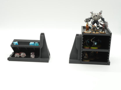 Tablet Stand Tabletop Game Station Modular Add-On Adjustable | Dice Tower | Board Game Organizer Tokens and Cards DnD | WyldForm SpaceBar