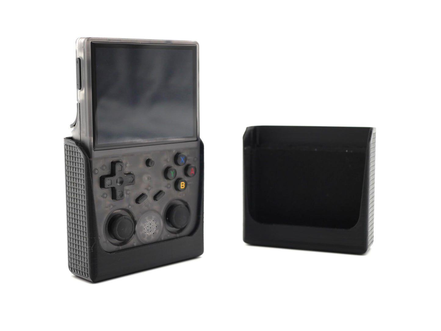 2-n-1 Grip for Anbernic RG353VS Reversible Screen Cover Slim Chin Grip Felt Screen Protector Gaming Handheld Protection Fun Textured Pattern