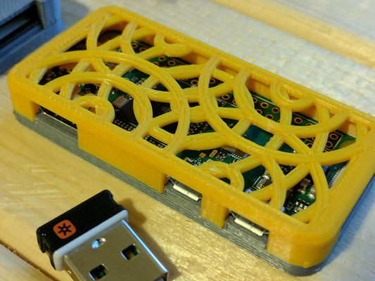 Raspberry Pi Zero W Simple Case - Black PLA JCSFY 3D Printed Simple Click In Place
