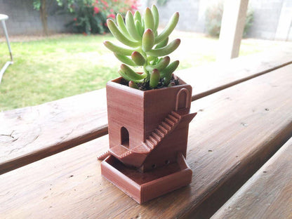 Castle Tower Planter Pot - Fantasy Succulent Planter - Medieval Home Decor Adobe Architecture Style - JCSFY 3D Printed