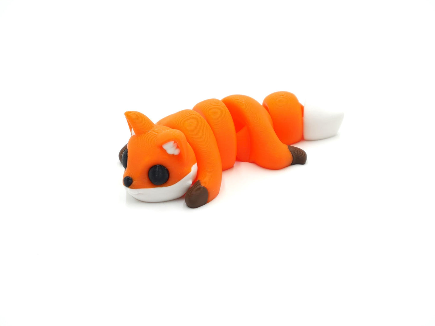 Articulated Fox Mini 3 Inch Flexy Animal | Cute Fidget Desk Toy Small Gift | Flexible Jointed Creature by JCSFY