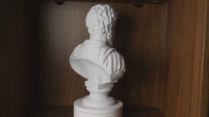 Marcus Aurelius Bust | Roman Emperor Statue for Office & Library Display